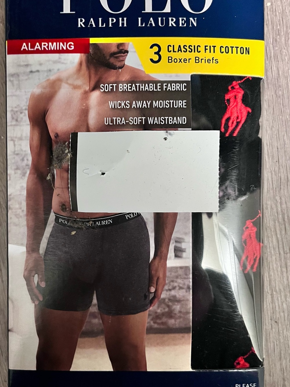 Ralph Lauren polo black 3 pack Men's Boxer Briefs - Black/Charcoal men’s large